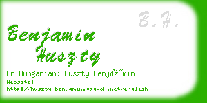 benjamin huszty business card